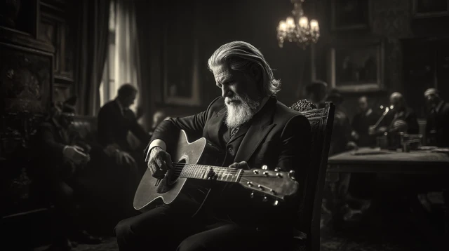 Jeff Bridges Plays Guitar with Rammstein in Manor
