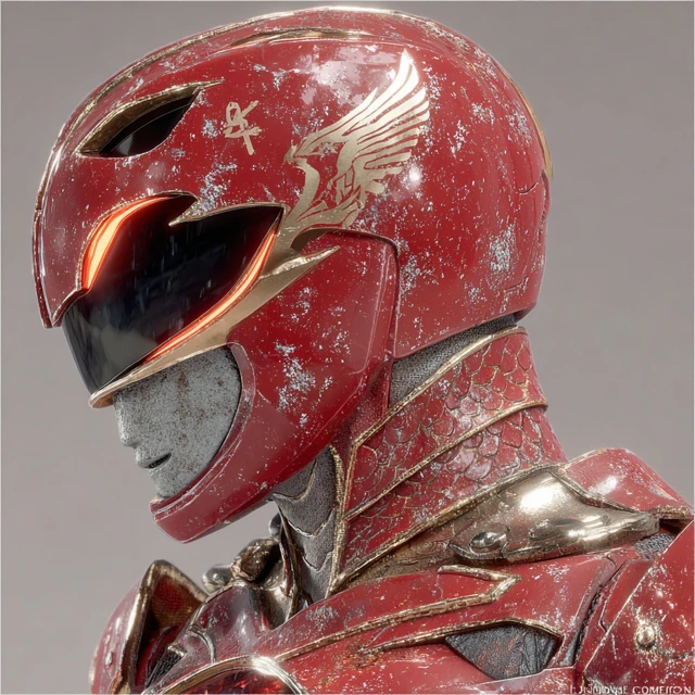 Red Ranger Blaze Arcanum Fire Element Armor Design