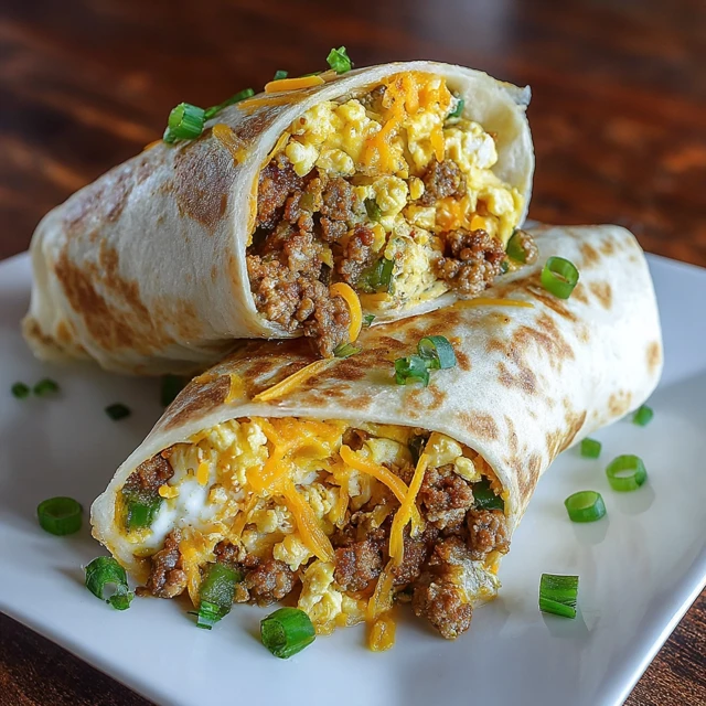 Delicious Sausage Breakfast Burrito Recipe