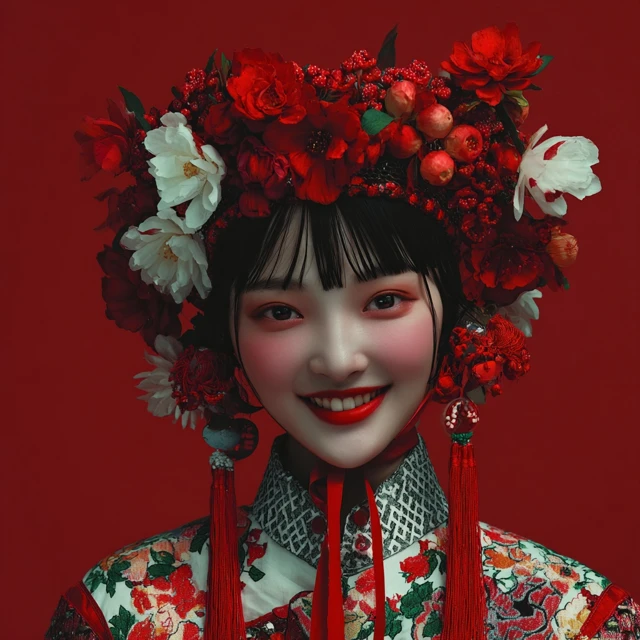 Beautiful Face Portrait Smiling Woman