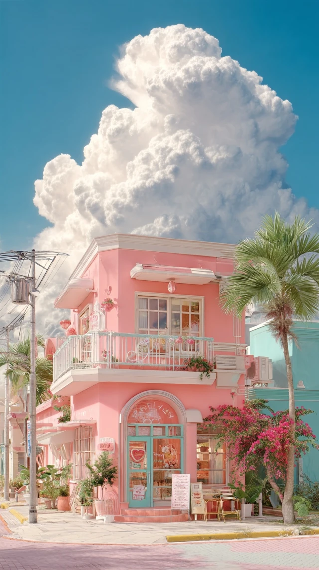Valentines Day Store Anime Style Tropical Island