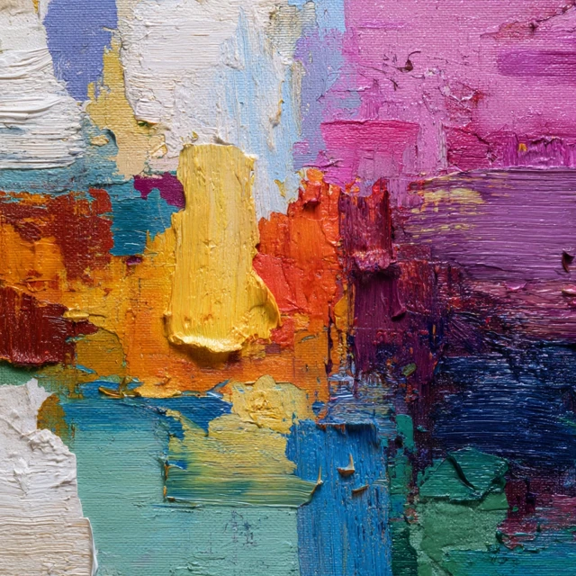 Colorful Oil Painting Strokes Texture Art
