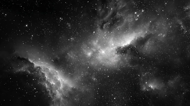 Space Wallpaper Black and White Stars and Nebulae