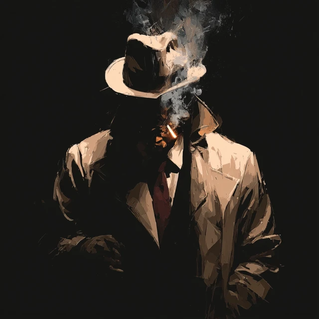 Neo-Noir Detective Art in the Style of Disco Elysium