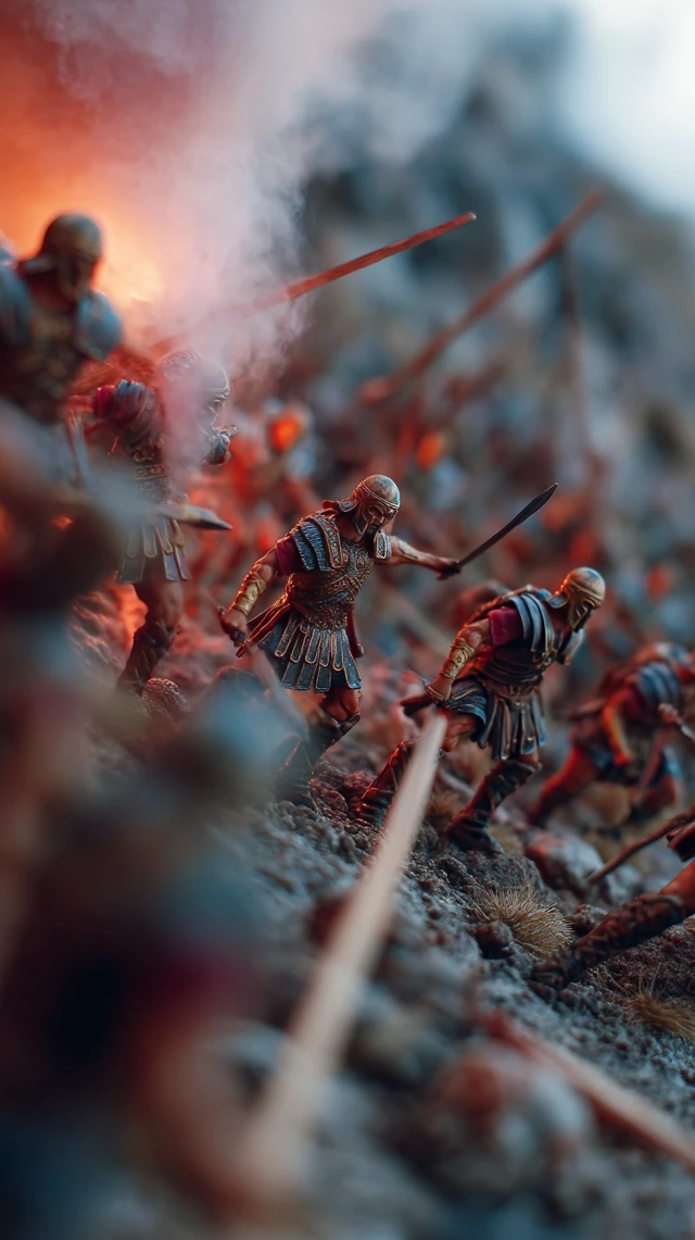 Spartacus Battle: Epic Combat on Hillside Battlefield