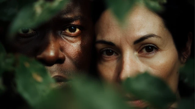 Portrait of Two People in Nature