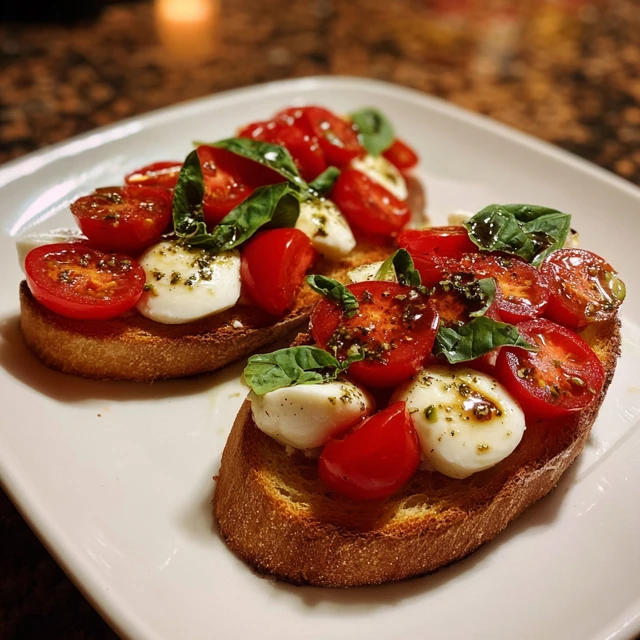 Easy Bruschetta with Mozzarella iPhone Photo