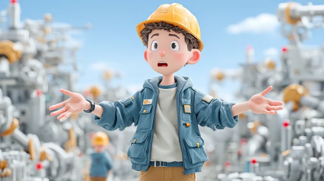 Cartoon Chinese Boy In Safety Gear Illustration