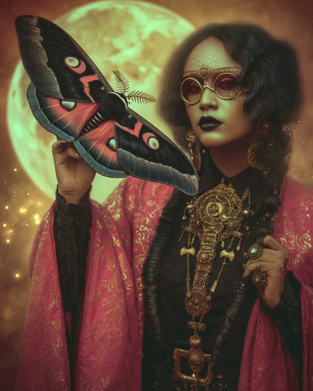 Luna Mothpunk Fantasy Art Portrait