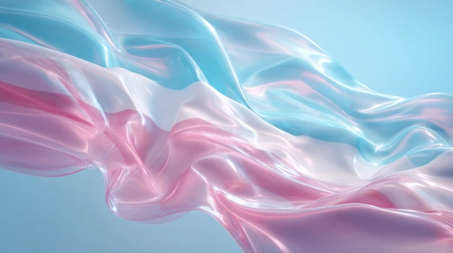 Transgender Pride Flag in Soft Pastel Colors