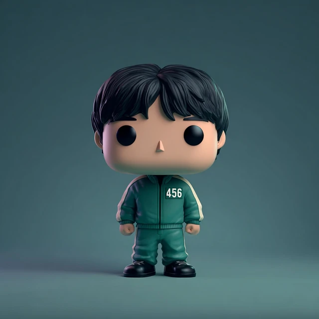 Seong Gi-hun Funko Pop Squid Game 3D Render