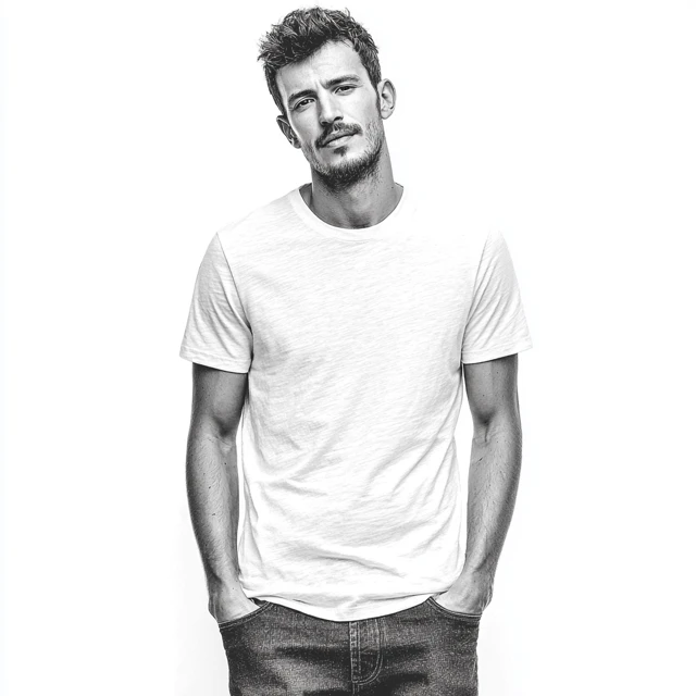 Blank Gildan TShirt for Men in Black and White