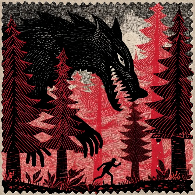 Unsettling Monsters in a Dark Pine Forest