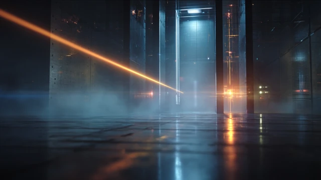 Double Slit Experiment Cinematic Illustration