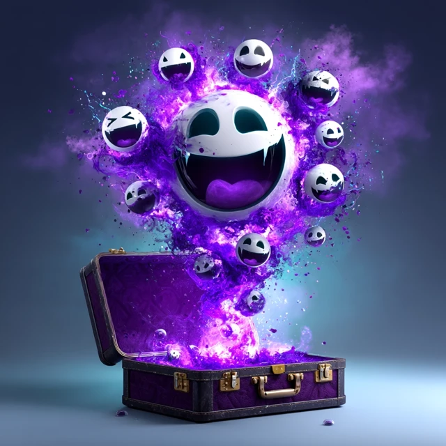 3D Emoticons in Baggage Positive Expressions