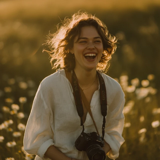 Photographer Golden Hour Candid Joyful Lifestyle Photo