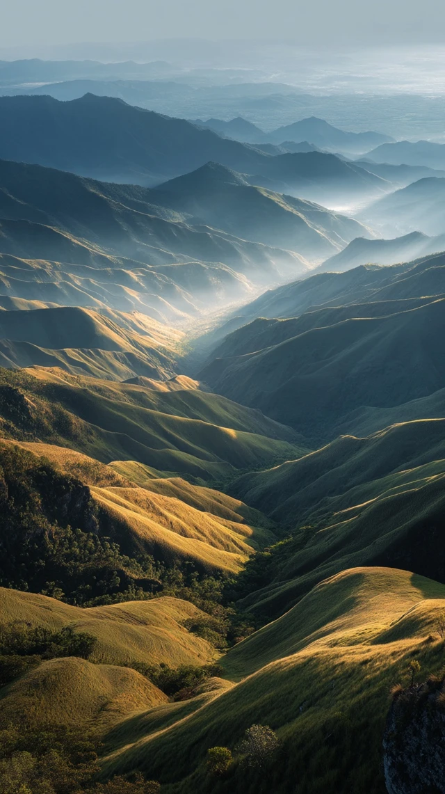Majestic Mountain Valley at Sunrise Landscape Photography