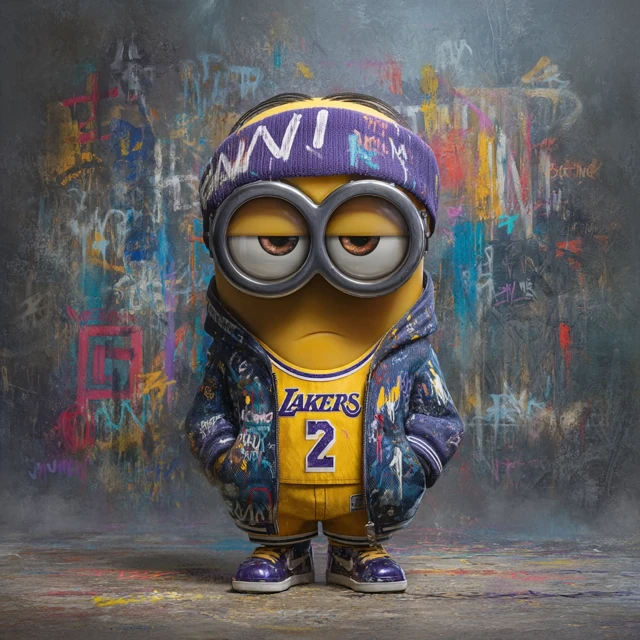 Minion as Kobe Bryant Lakers 3D Pixar