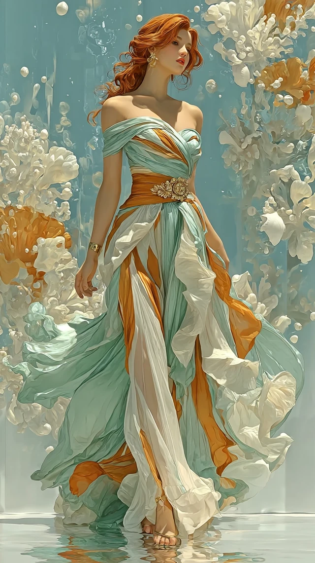 Elegant Ariel in Couture Gown