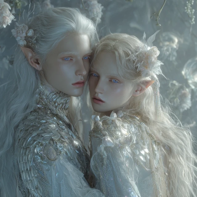Elven Queen and Prince Dreamlike Fantasy Art
