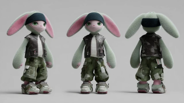 3D Cute Animatronic Creature Model Game Asset