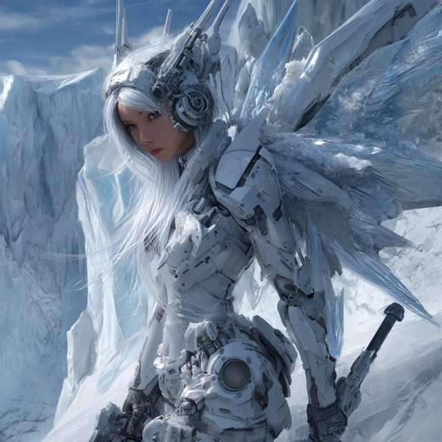 Ice Warrior Queen High Tech Armor and Glacier