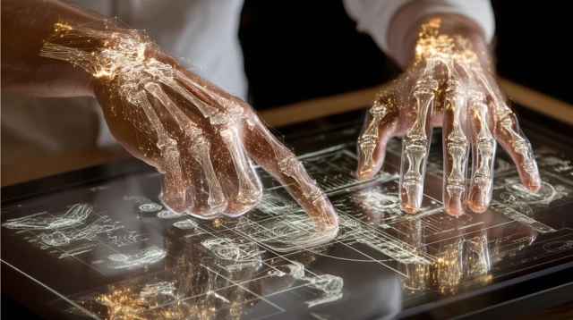 Holographic Interface Futuristic Collaboration