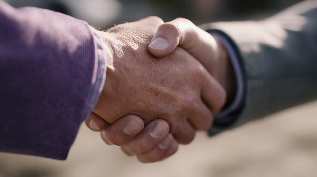 Close Up Handshake Natural Skin Detail