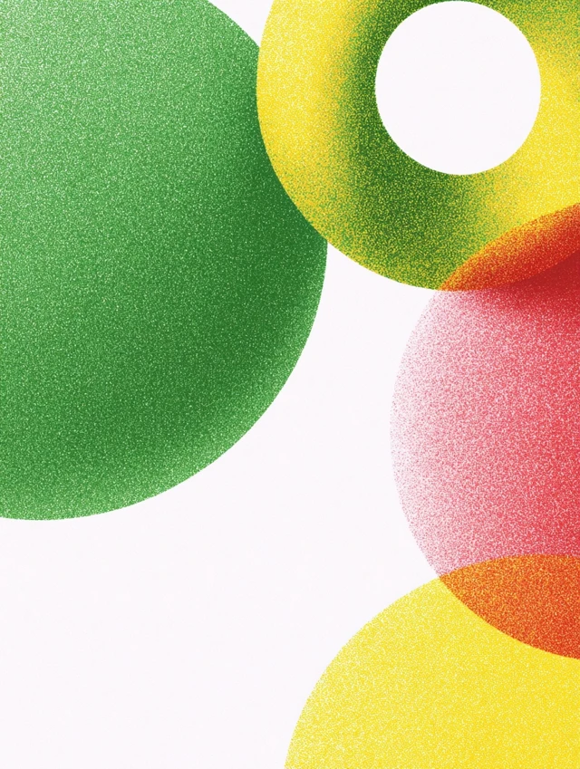 Minimalist Abstract Illustration Colorful Shapes