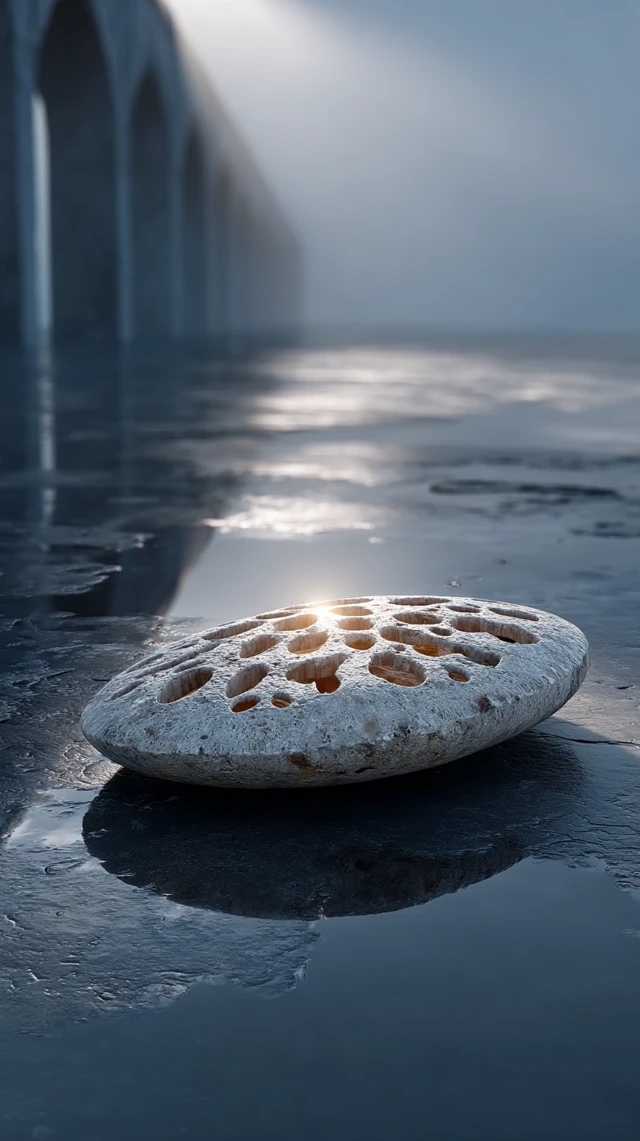 Alien Material on Dark Background Abstract 3D Render