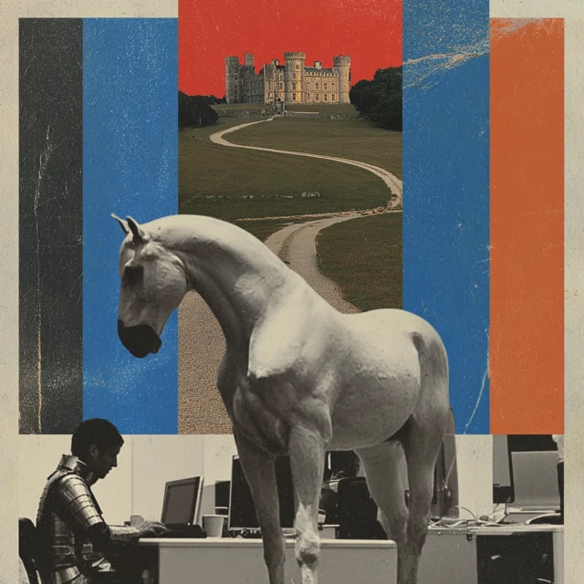 Knight in Office Arthouse Magazine Cover Art