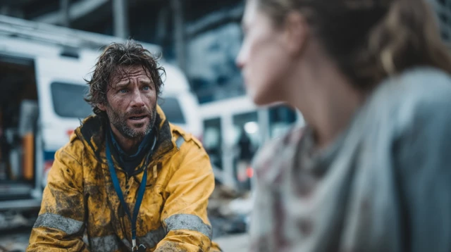 Emergency Doctor Treating Survivor