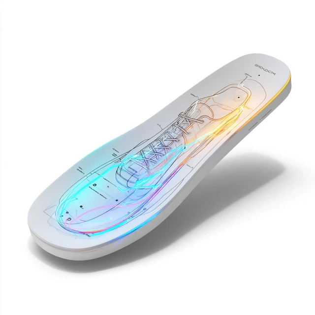 Tech Insole Modern Line Drawing White Fluorescent