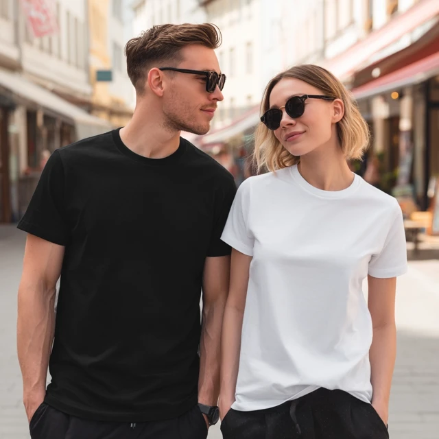 Unisex TShirt Mockup Street Style Friends