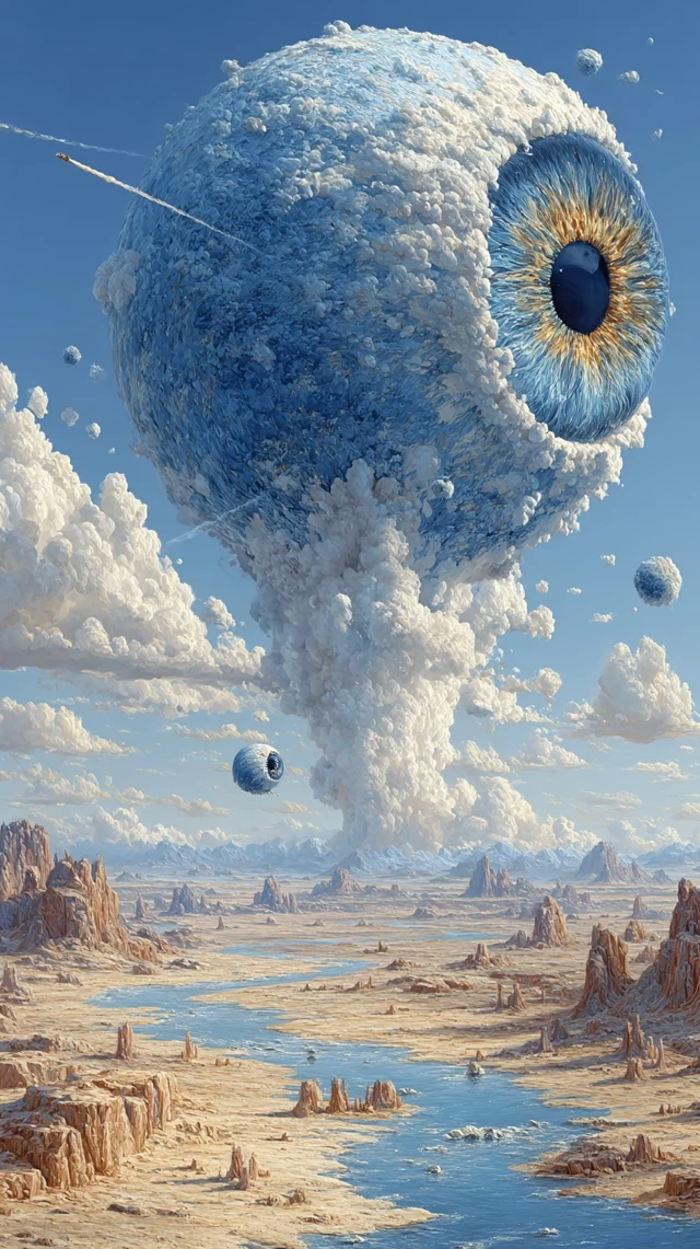 Surreal Eye Meteors Crashing to Earth
