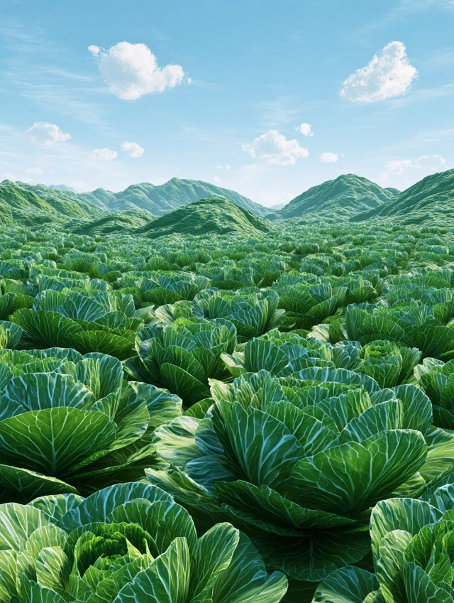 Lettuce Field Lush Green Vegetable Garden