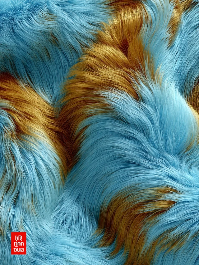 Retro Fur Pattern Surreal Minimalism Utopian Design