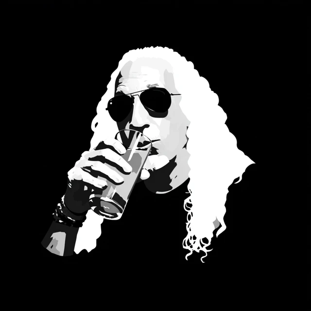 Dee Snider Minimalist Logo Black and White