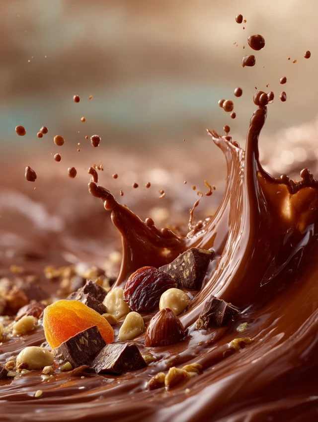 Chocolate Deluge with Dried Apricots and Nuts