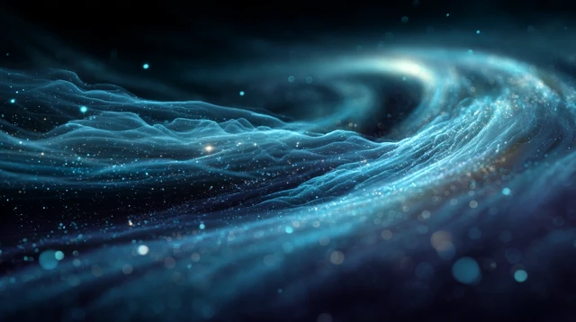 Digital Energy Waves High Tech Visualization