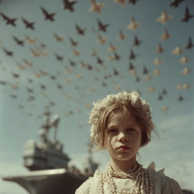 Angel Girl by Aircraft Carrier