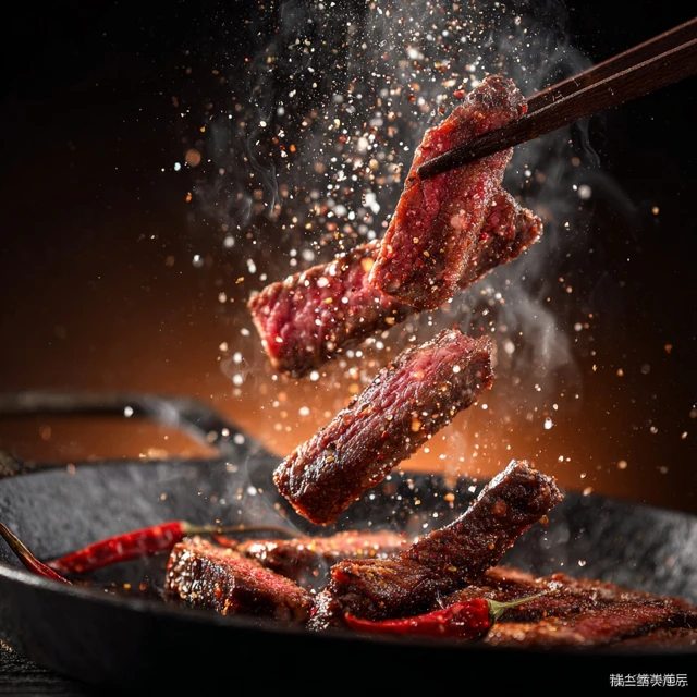 French Teppanyaki Steak with Seasoning