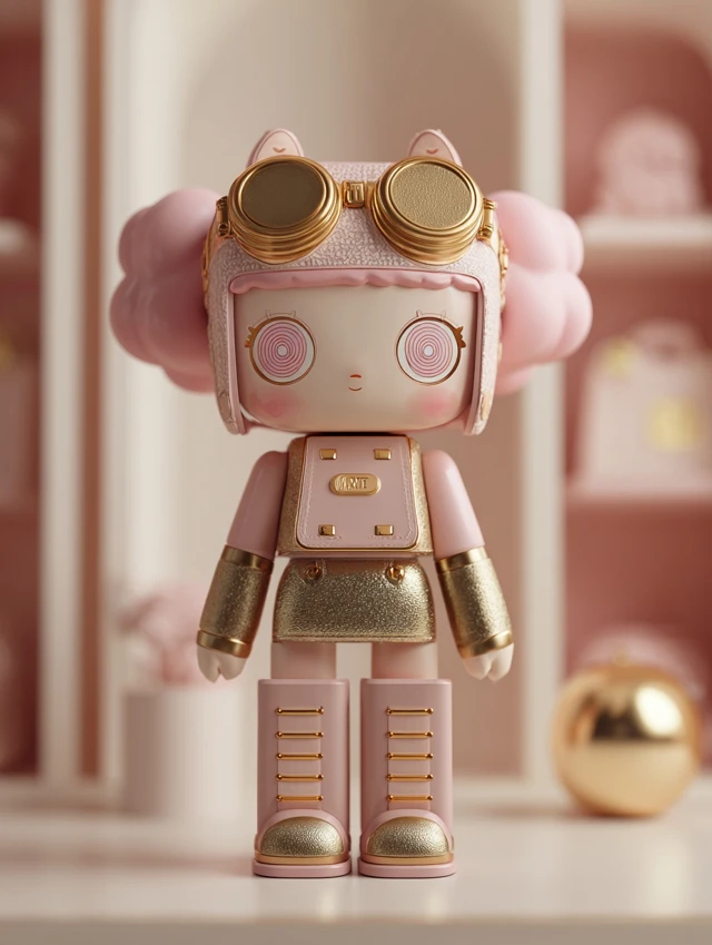 Molly Inspired Blind Box Design Pink and Gold