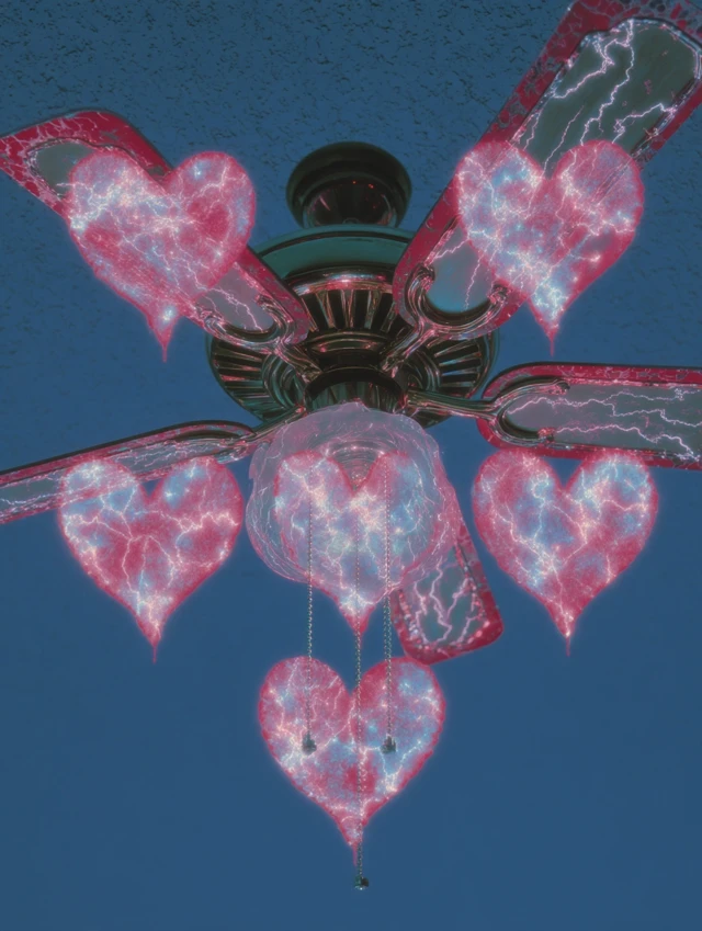 Dreamlike Ceiling Fan Vaporwave Photograph