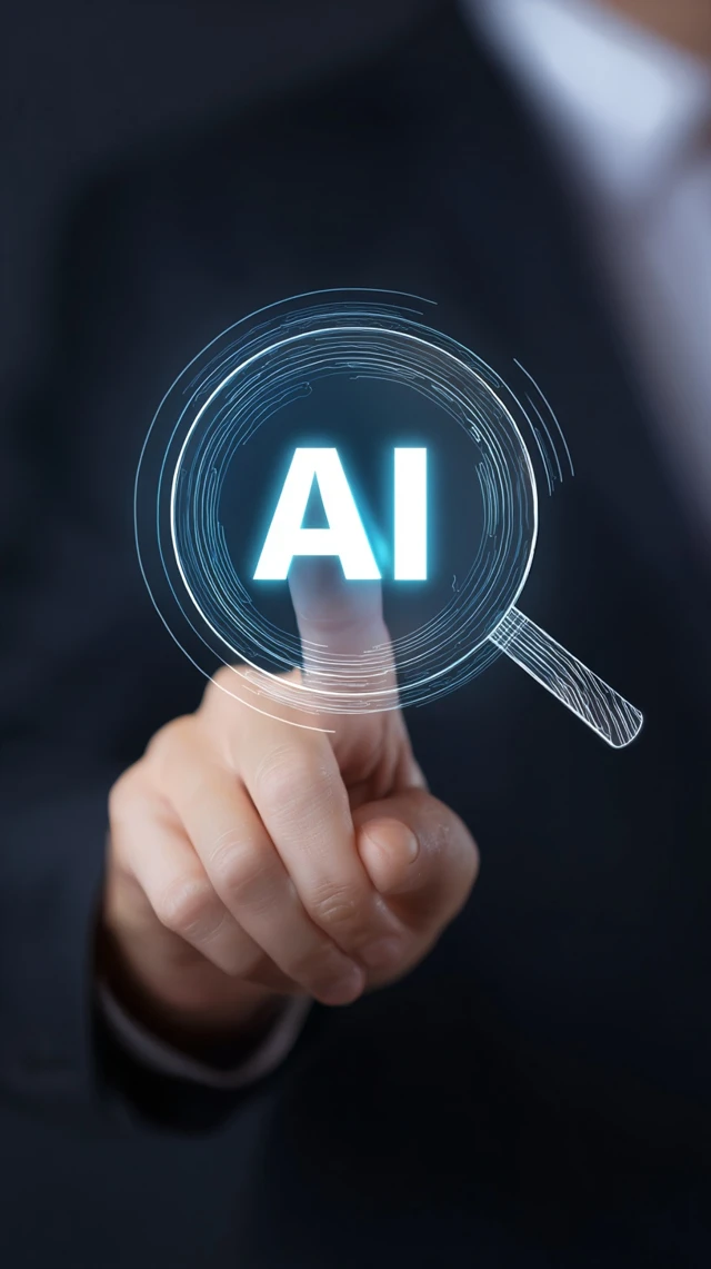 AI Hologram on Hand Business and Technology