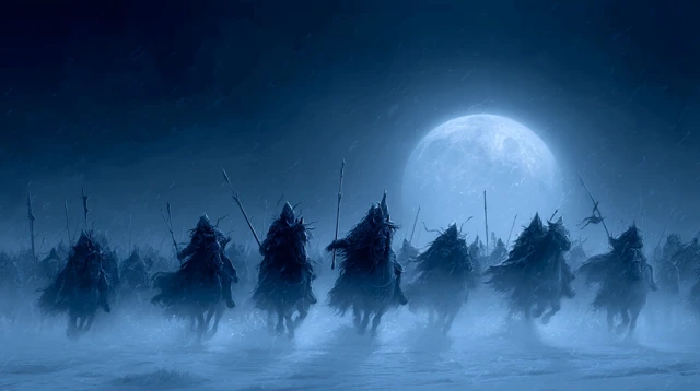 Riders of Rohan Galloping through Middle Earth