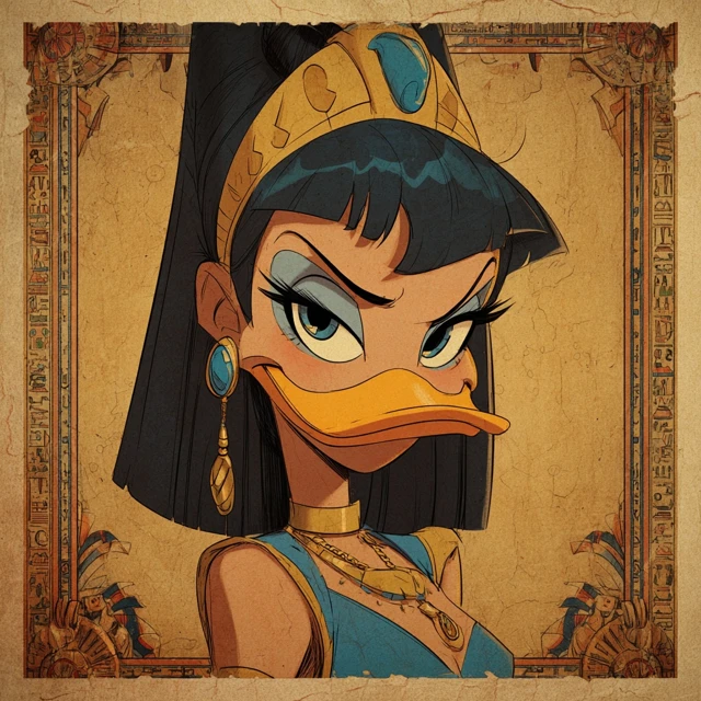 Comic Cleopatra Ducktales Style Portrait