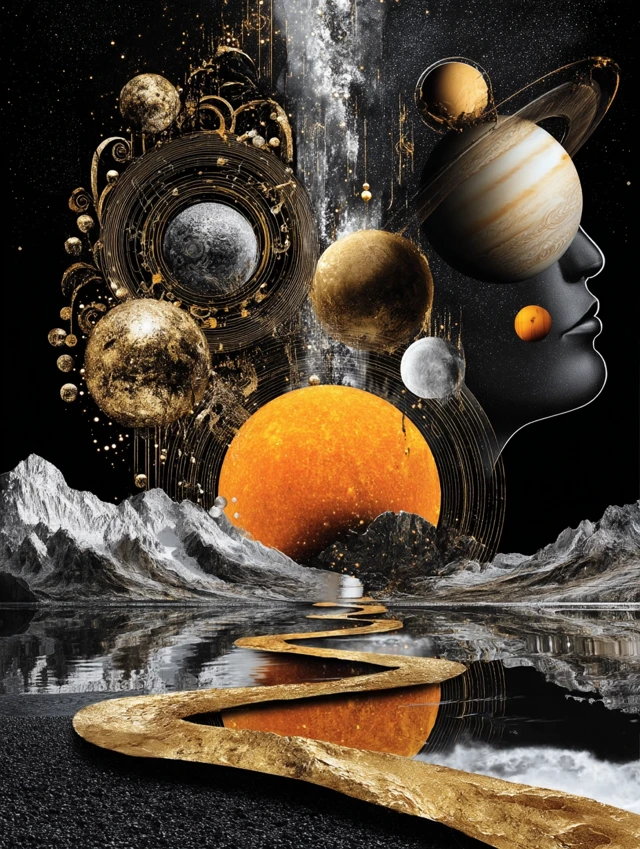 Galaxies and Stars Art Inspired by Salvador Dali