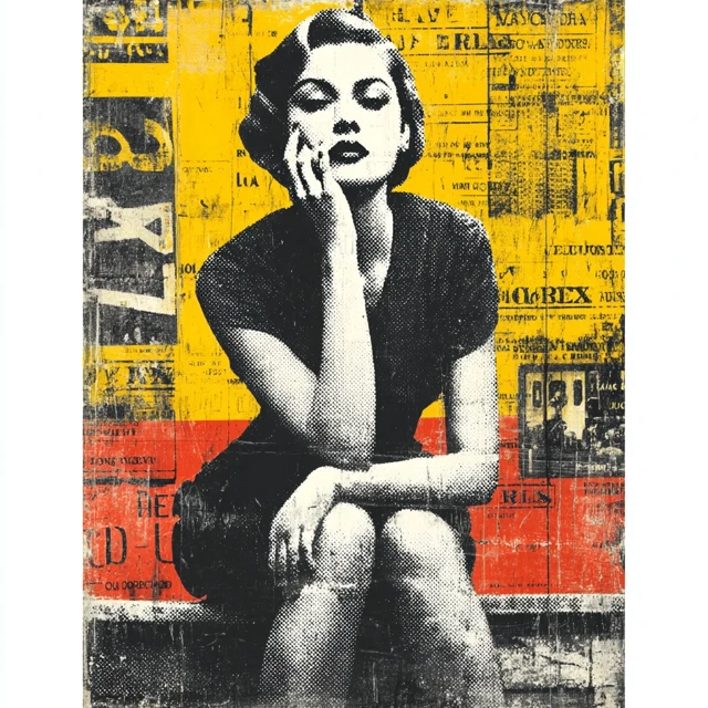 Pop Art Portrait of a Woman in the City