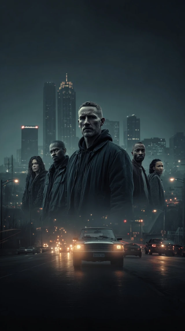 Dark Crime Series Poster Night City